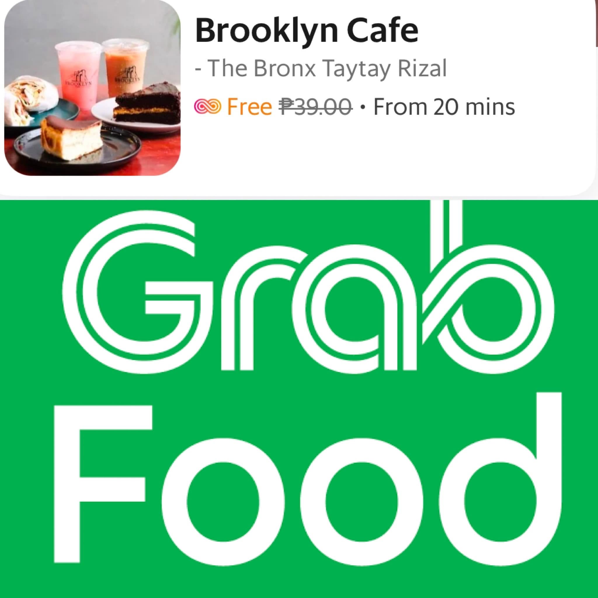 The Brooklyn Cafe listing on GrabFood: The Bronx, Taytay Rizal, free delivery, from 20 mins