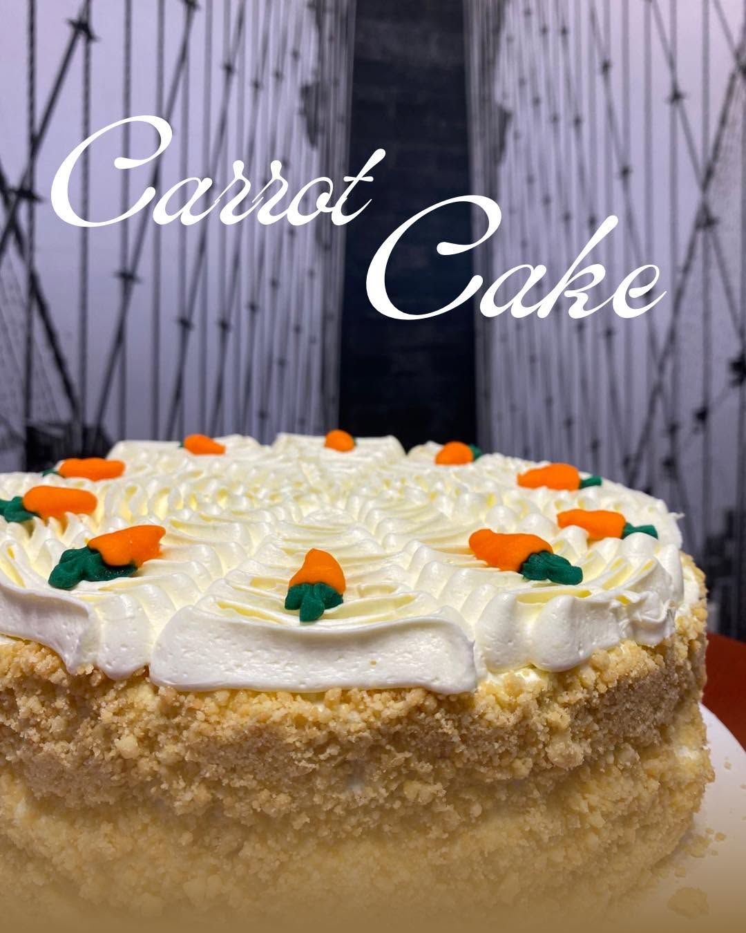 A slice of carrot cake