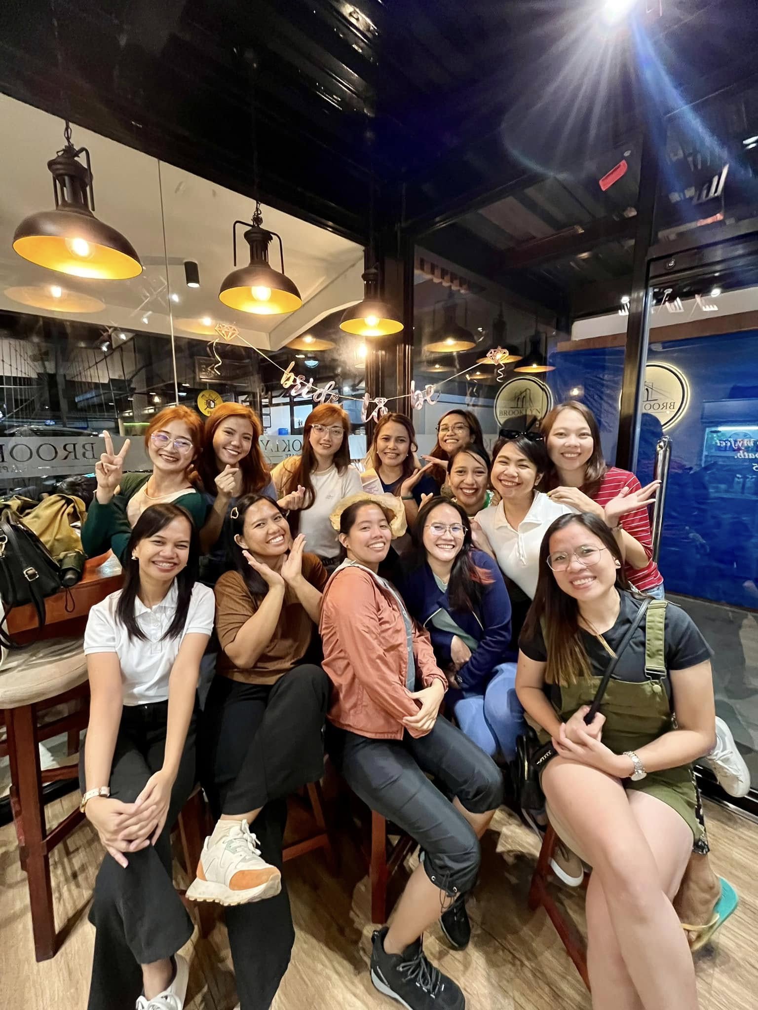 A bridal shower celebration set up inside Brooklyn Cafe