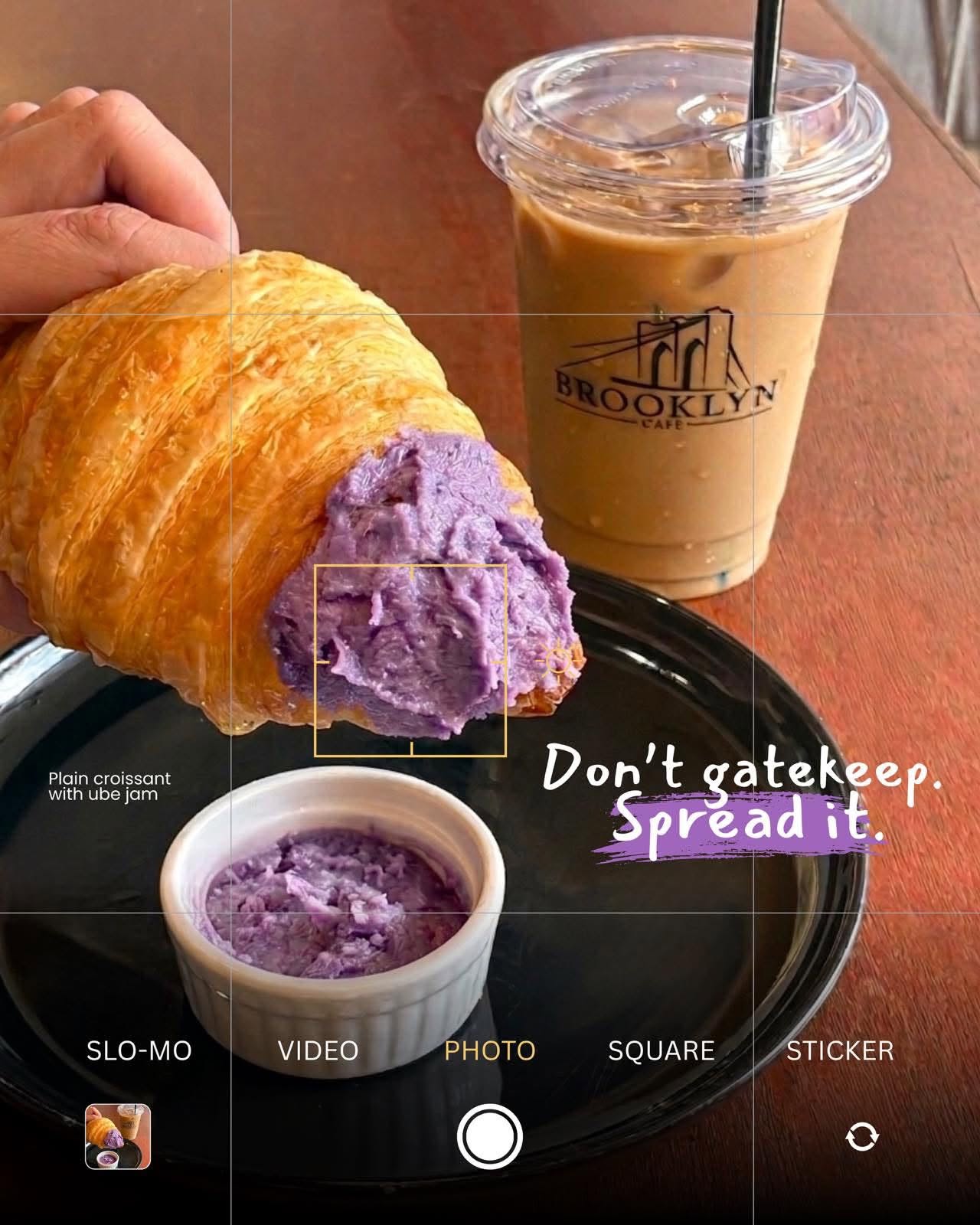 Ube halaya spread served with bread
